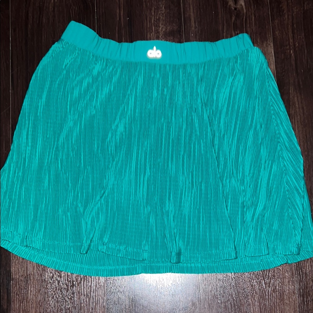 ALO Yoga Green Mini Tennis Skirt